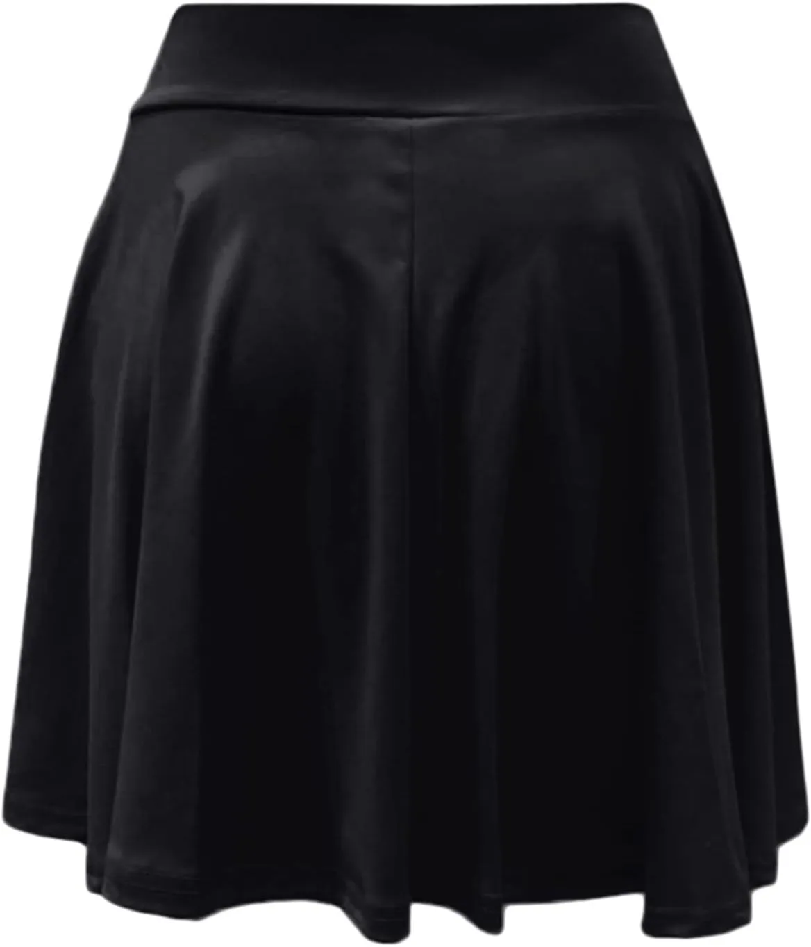 HGps8w Women's Basic A-Line Skirts Versatile Stretchy High Waisted Flared Casual Mini Skater Skirt with Under Shorts