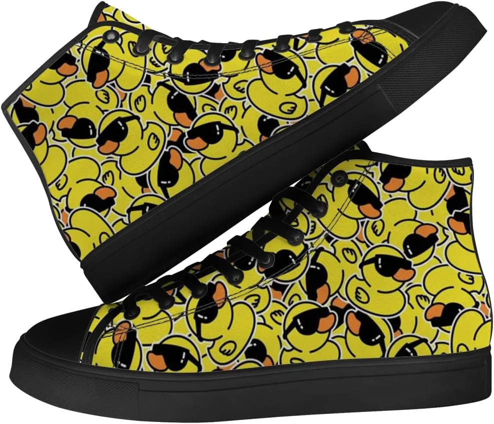 High Top Shoes for Men Women Duck High Top Canvas Sneakers Casual Shoes Gifts for Boys Girls