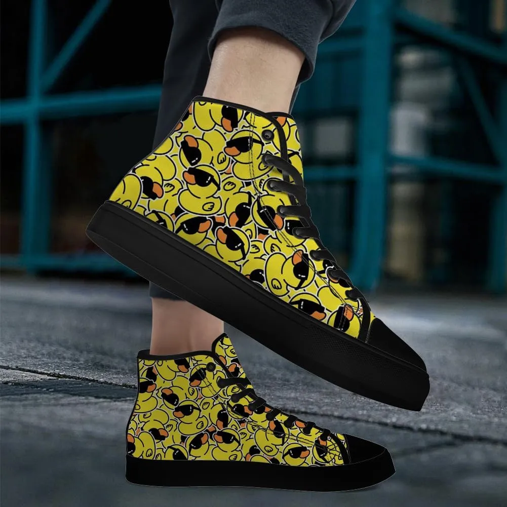 High Top Shoes for Men Women Duck High Top Canvas Sneakers Casual Shoes Gifts for Boys Girls