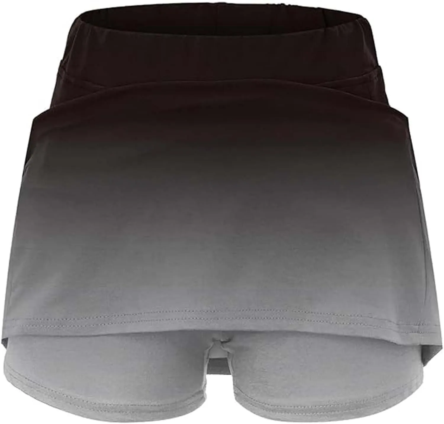 High Waisted Skorts for Women Gradient Stretchy Tennis Shirt Lightweight Casual Comfortable Shirts Skirts with Pockets