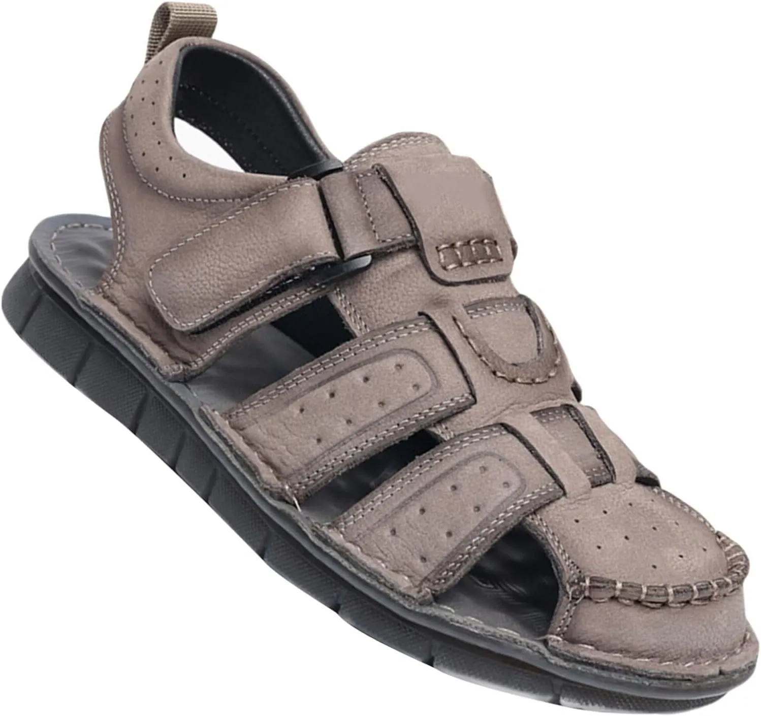 HNVAVQ Men's Sandals Outdoor Leather Fisherman Summer Sport Shoes Walking Beach Sandals Waterproof