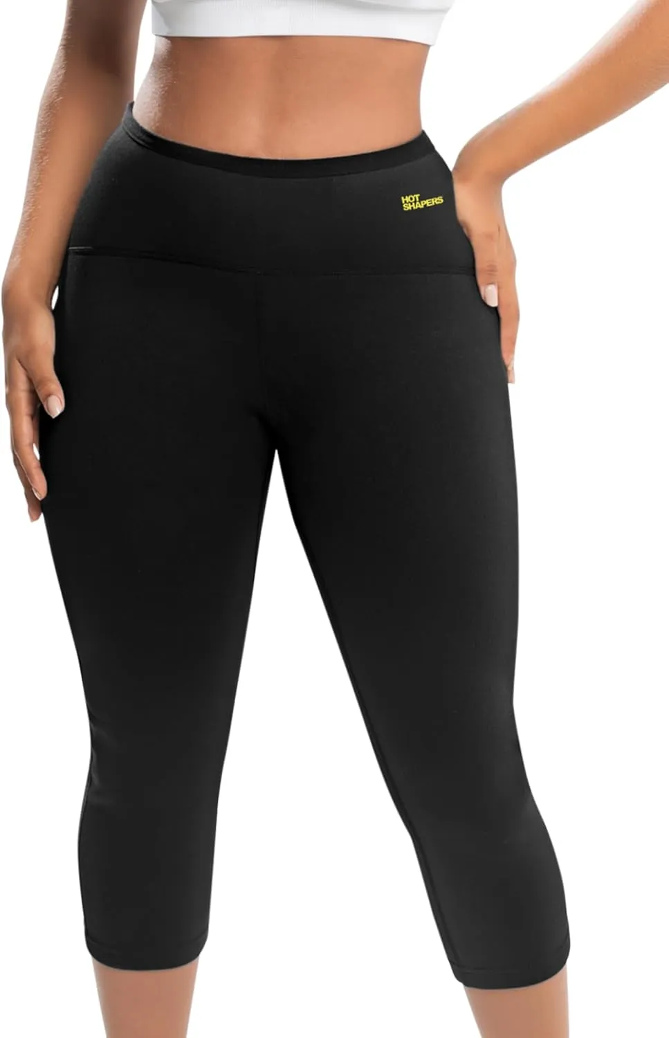 HOT SHAPERS Womens Booty-Lifting Pants  High-Rise Tummy Control & Leg-Defining Pants for Lower Body Contouring