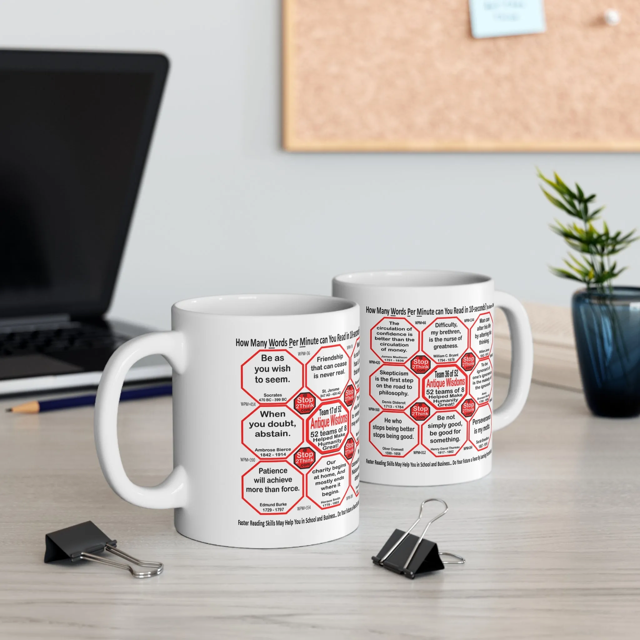 How Fast Can You Read Mug Wisdoms?   ...Teams 17 36 of 52   - Drink Wisely at Stop2Think.com