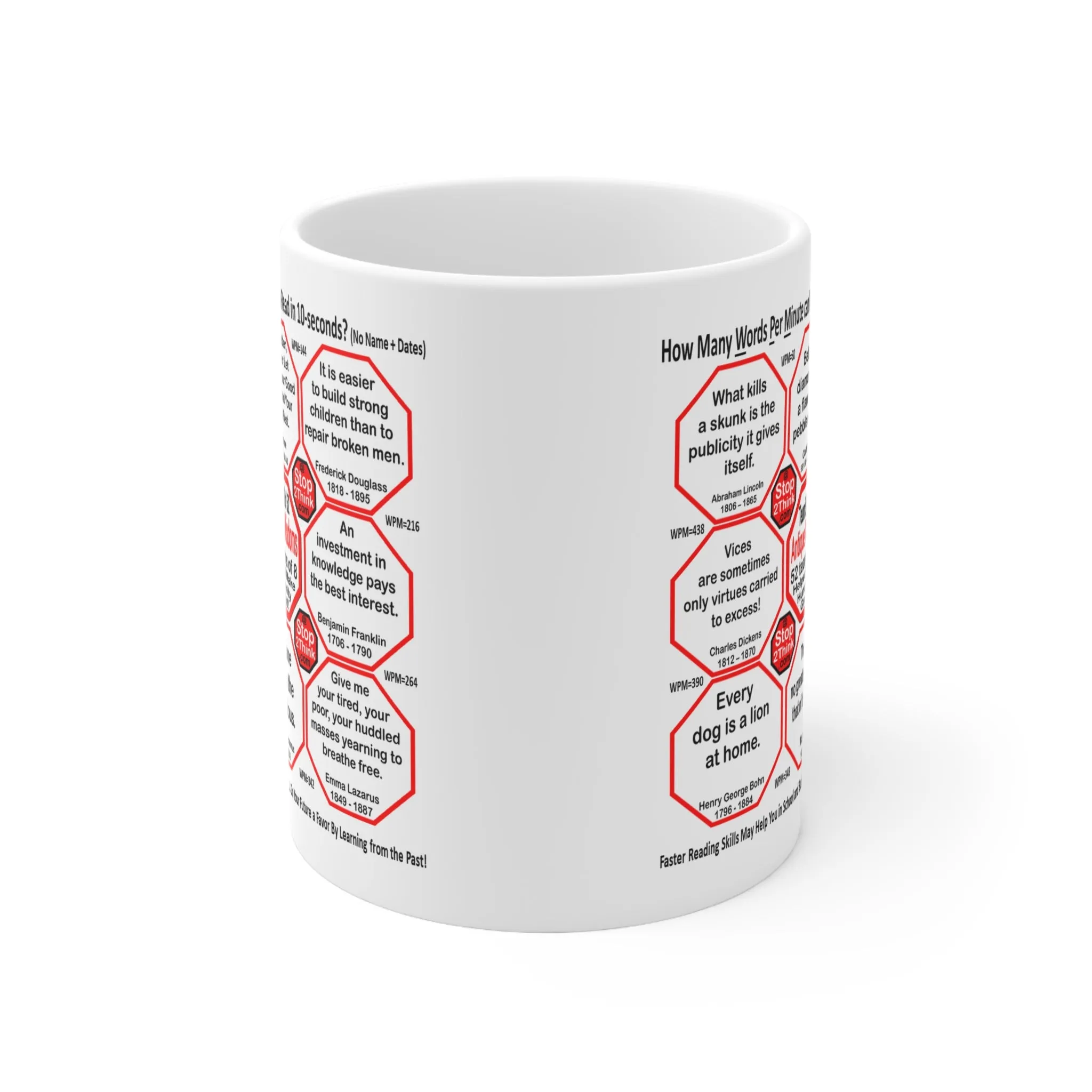 How Fast Can You Read Mug Wisdoms?   ...Teams 2 51 of 52   - Drink Wisely at Stop2Think.com
