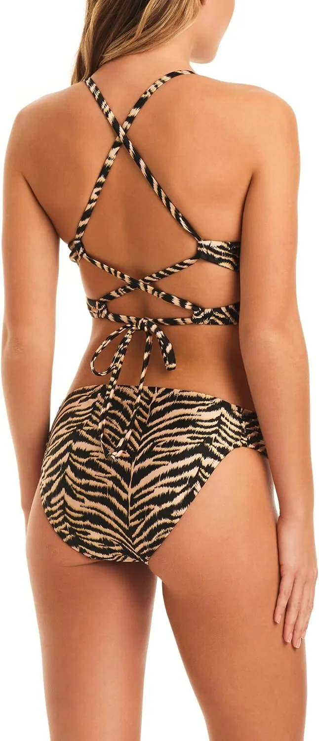 Jessica Simpson Women's Standard Bikini Bottom with Side Shirred HIPS Swimsuit