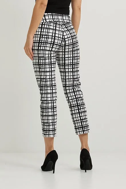 Joseph Ribkoff Sale, 222259 Checked Cropped Pants