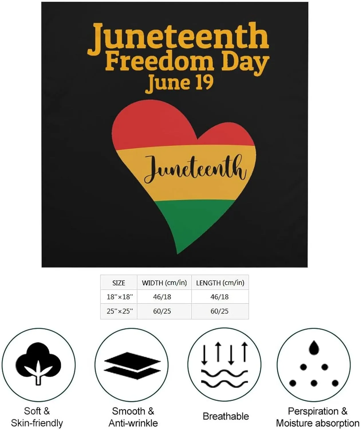 Juneteenth Freedom Day African American Bandanas for Men Women Face Mask Scarf Headbands Headwrap