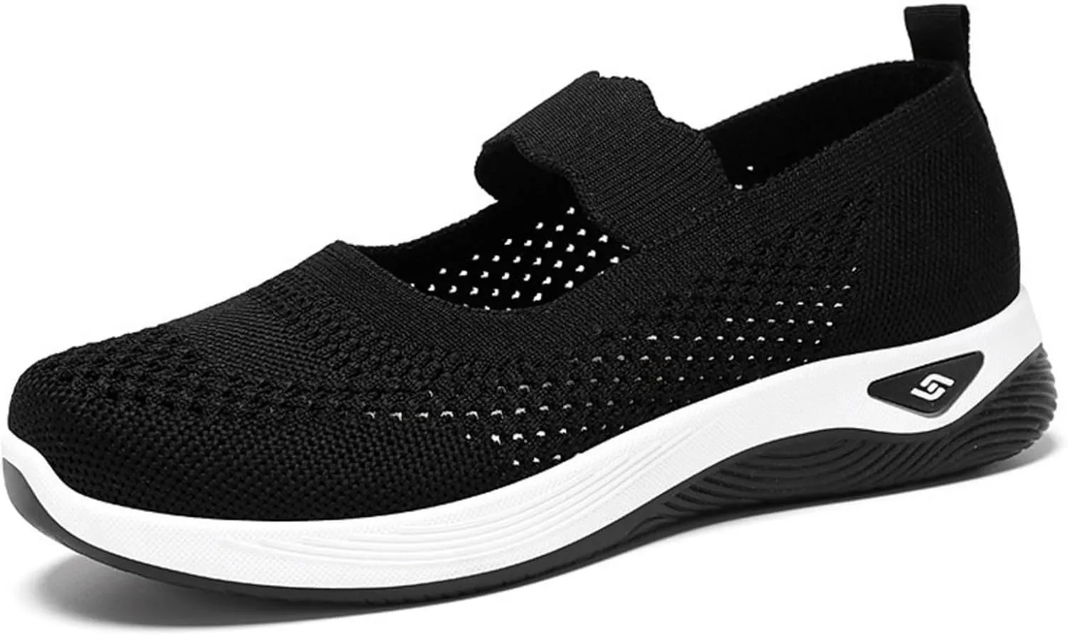 Kubbon Women Footwear Orthopedic Sneakers Woven Breathable Slip On Arch Support Walking Shoes Anti-Skid Sports Shoes Casual Running Diabetic Foam Sneakers