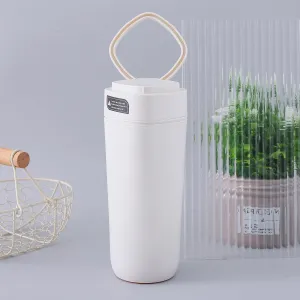 Kuber Industries Pack of 3 Anti-Fall Insulated Coffee Tumbler with Suction Bottom | Leak-Proof Stainless Steel Tumbler | Coffee Tumbler with Lid and Handle | 480 ML | White