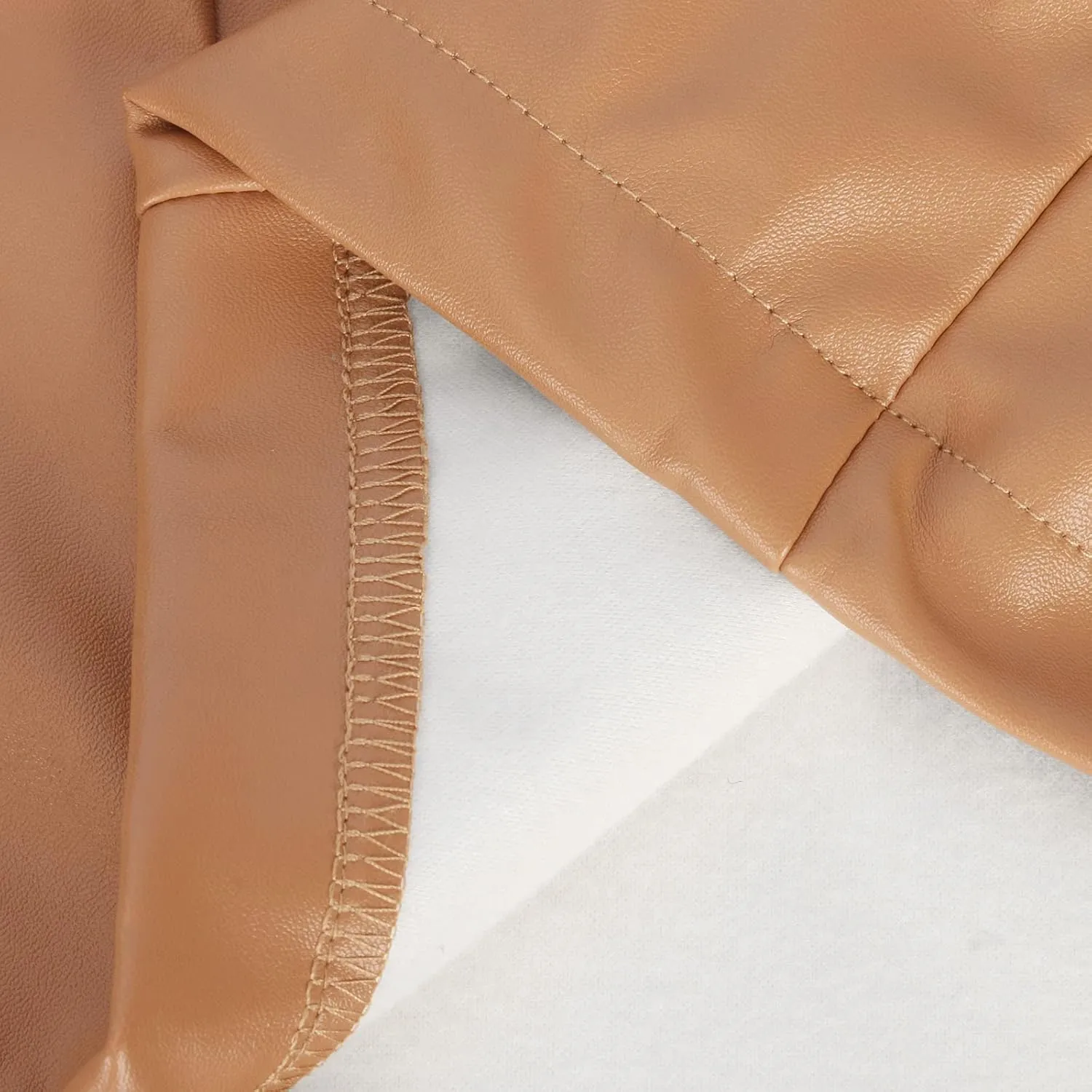 Leather Mini Skirts for Women Solid Color Sexy Zipper Up Bow High Waisted Skirt Classic High Waisted Skirt