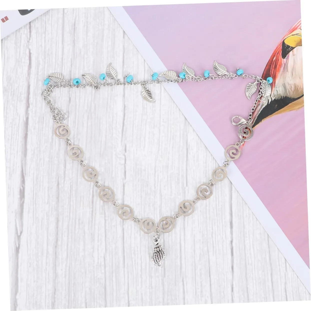 LIFKOME Woman Ankle Sea Ankle Charm Bracelet Bohemian Bracelet Spiral Bracelet Chain Bracelet Beach Foot Chain