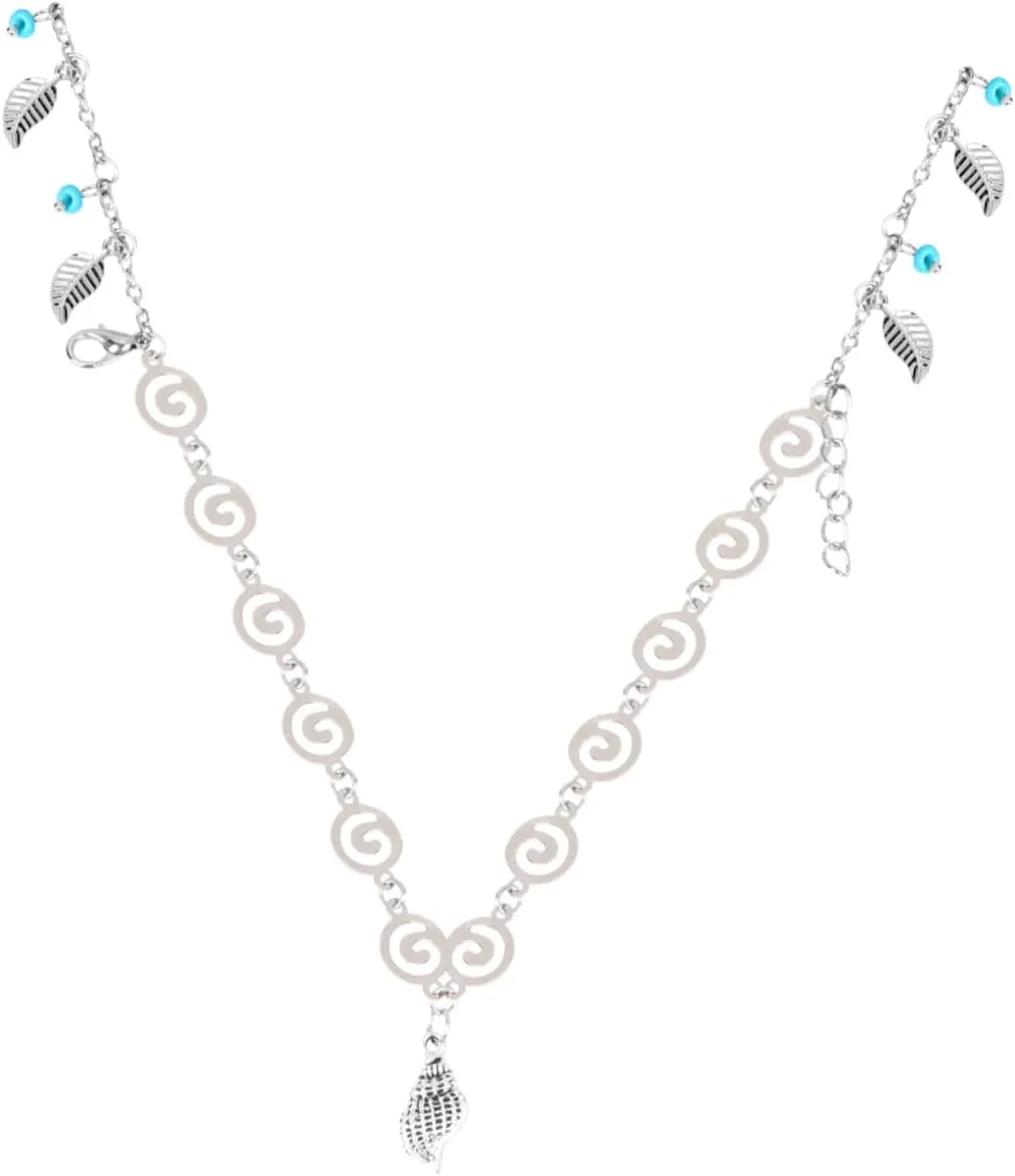 LIFKOME Woman Ankle Sea Ankle Charm Bracelet Bohemian Bracelet Spiral Bracelet Chain Bracelet Beach Foot Chain