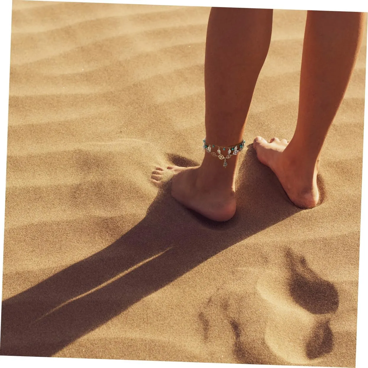 LIFKOME Woman Ankle Sea Ankle Charm Bracelet Bohemian Bracelet Spiral Bracelet Chain Bracelet Beach Foot Chain