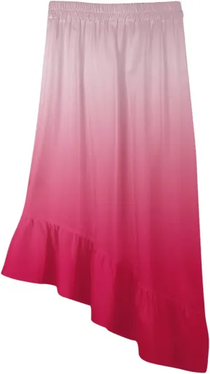 Maxi Skirts for Women Comfy Tiered Elastic High Waisted Skirt Vacation A-Line Asymmetrical Elegant Summer Long Skirts