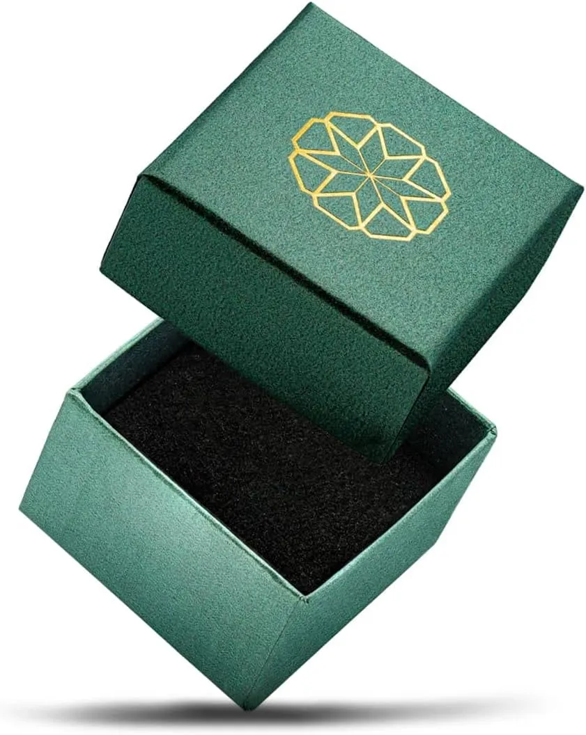 Men's 10k Yellow Gold Layered Band Square Face Diamond Initial Letter R Ring