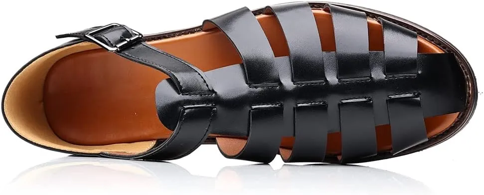 Mens Fisherman Sandals Fashion Casual Sandals Breathable Roman Shoes for Men