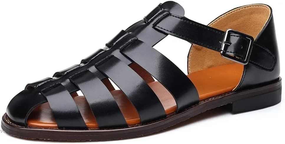 Mens Fisherman Sandals Fashion Casual Sandals Breathable Roman Shoes for Men