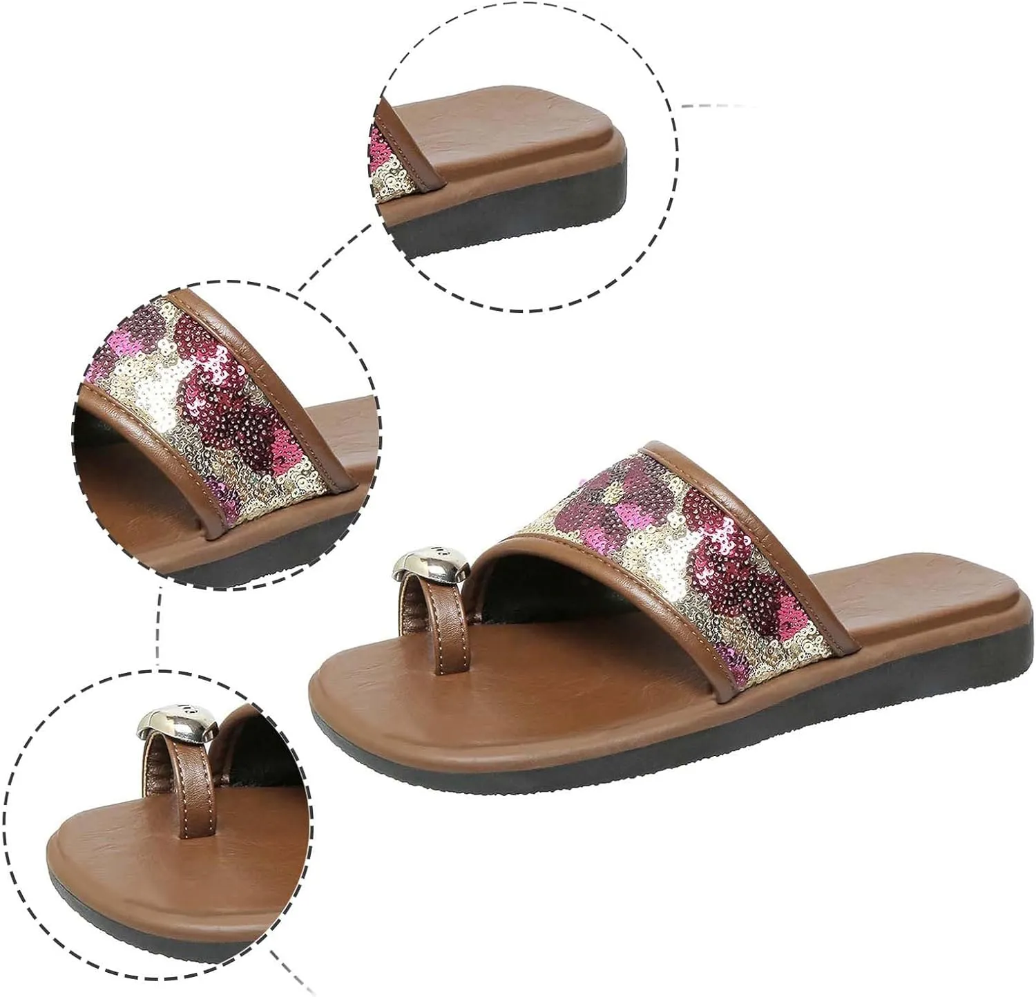 Men's Two Strap Sandal Womens Bear Slippers Size 9