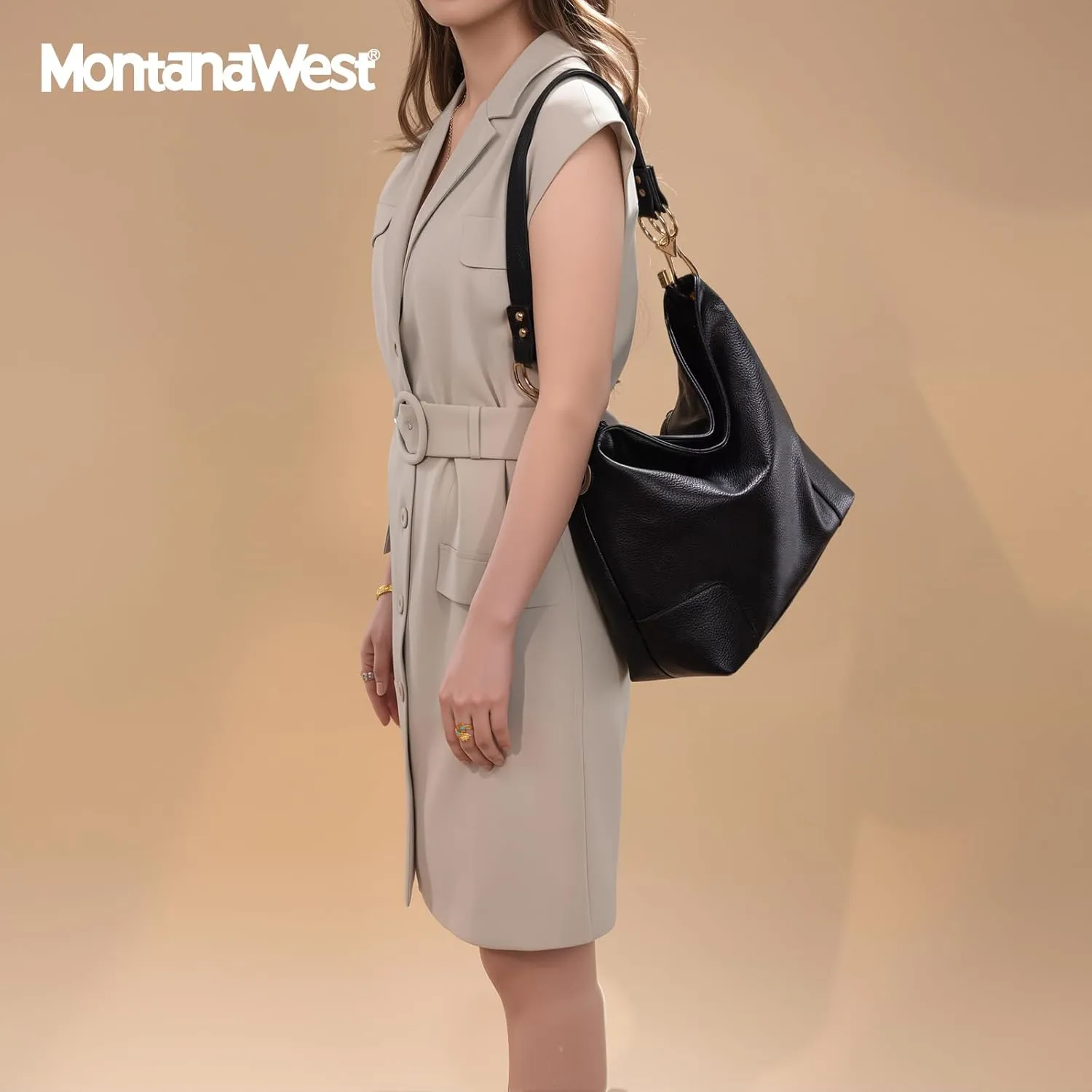 Montana West Medium Hobo Bags for Women Top Handle Satchel Shoulder Purse Bucket Handbag