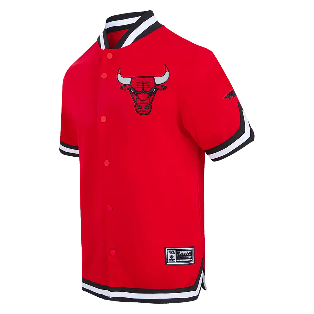 NBA CHICAGO BULLS SOUVENIR MEN'S WARM UP JACKET (RED/BLACK)