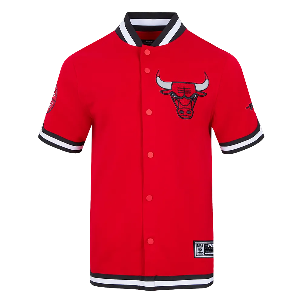 NBA CHICAGO BULLS SOUVENIR MEN'S WARM UP JACKET (RED/BLACK)