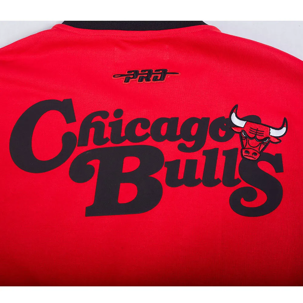 NBA CHICAGO BULLS SOUVENIR MEN'S WARM UP JACKET (RED/BLACK)
