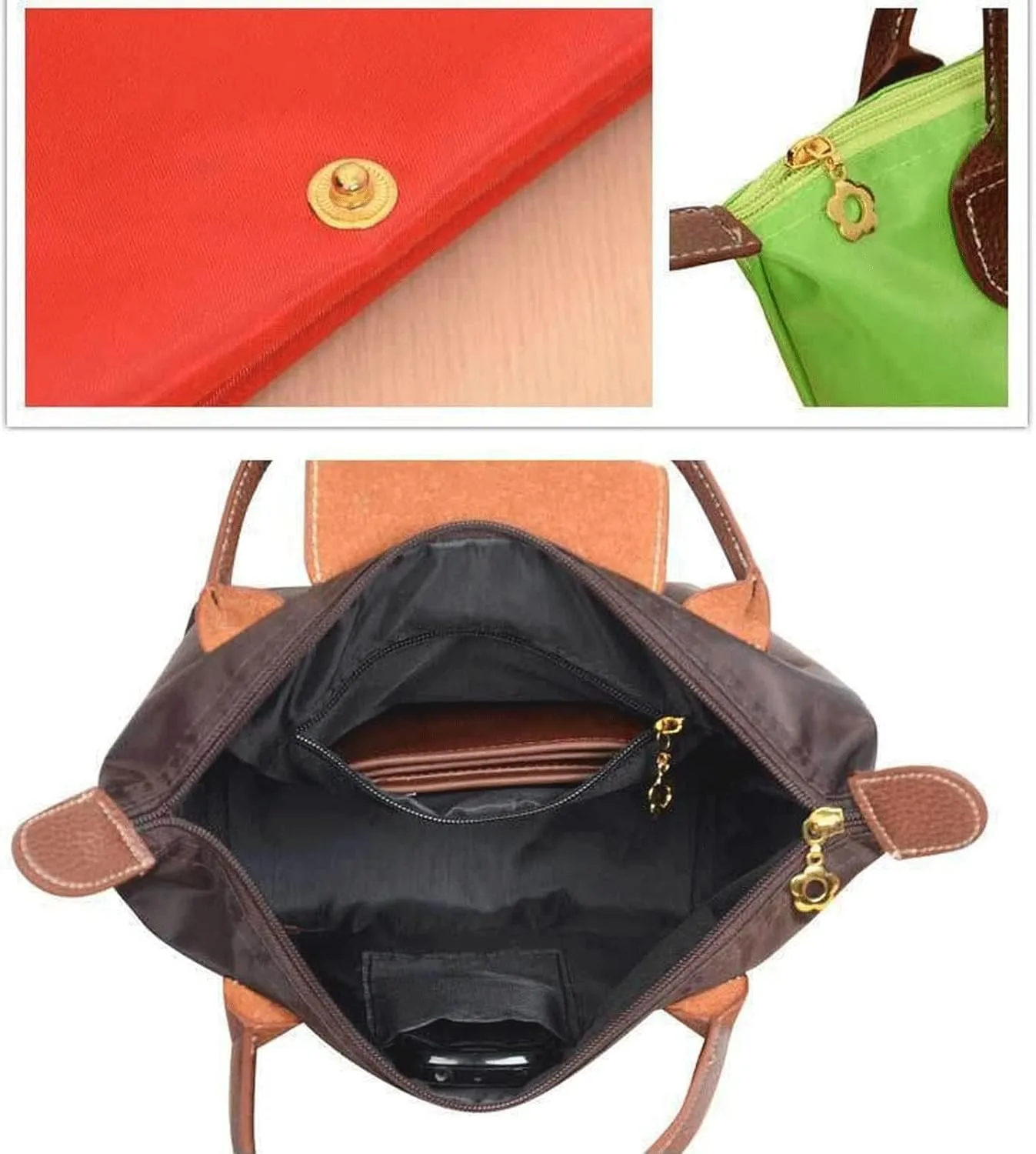Nylon Shopping Shoulder Bag, Oxford Cloth, Folding, Storage, Rain Proof, Handbag