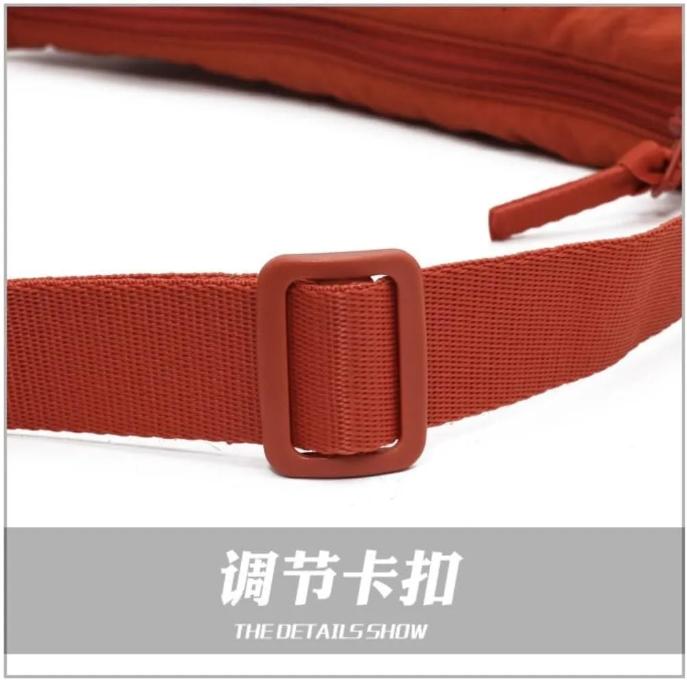 Nylon Slouchy Purse Crossbody Hobo for Women Men Small Round Mini Shoulder Bag
