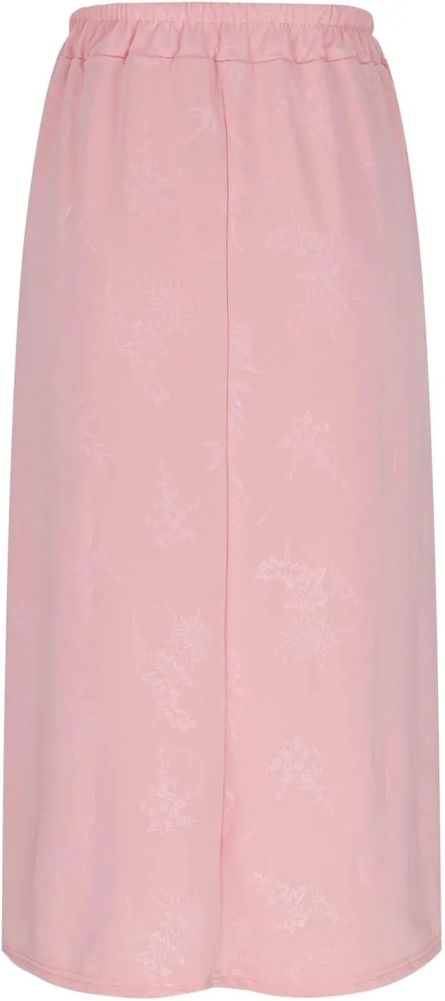 Oplxuo Women Elegant Maxi Skirts Floral Print Loose Fit High Waisted Long Skirts
