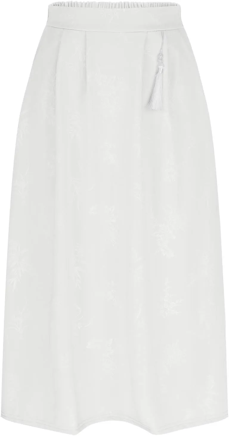 Oplxuo Women Elegant Maxi Skirts Floral Print Loose Fit High Waisted Long Skirts