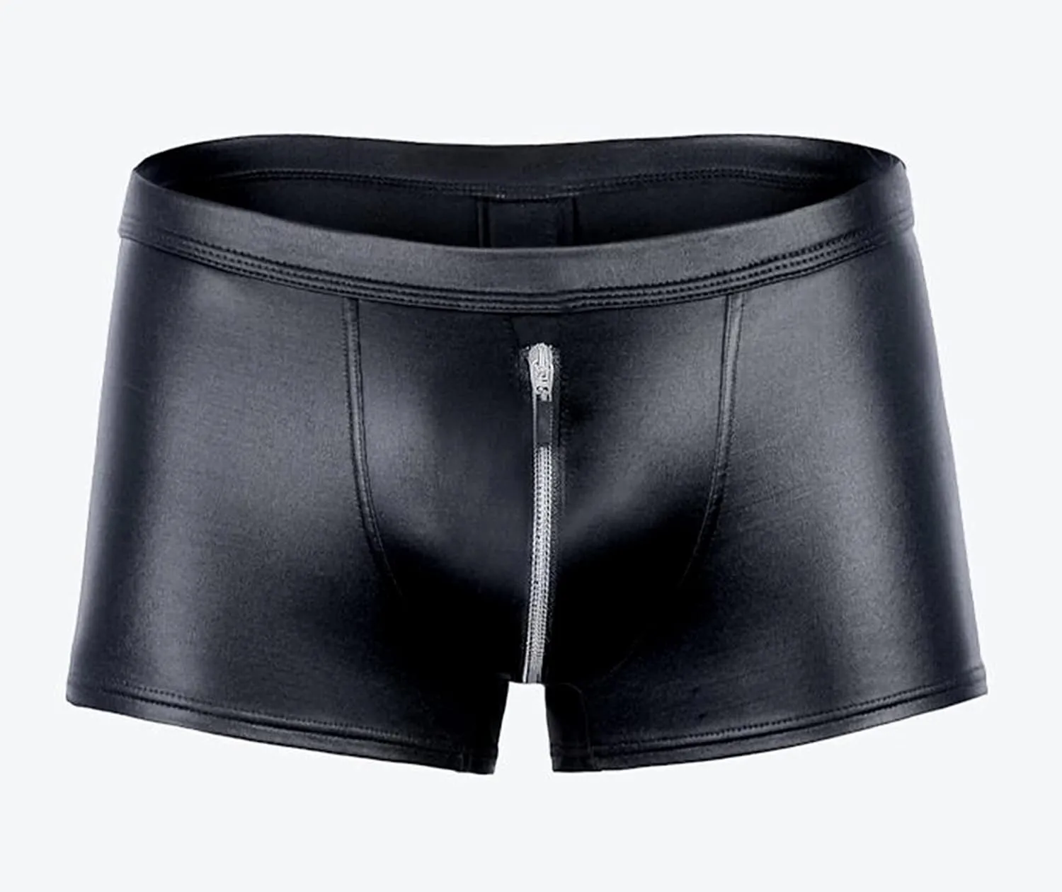 Panegy Men's Sculpting Leather Short Sleeves Side Mesh Cross Bodysuit Slim Fit Briefs Sexy Waist