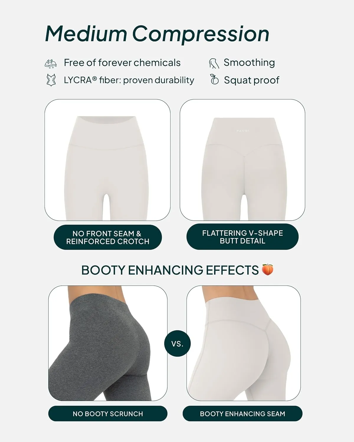 PAVOI ACTIVE Buttery Soft Workout Leggings for Women - High Waisted No Front Seam Gym Leggings Yoga Pants - FlexFlow