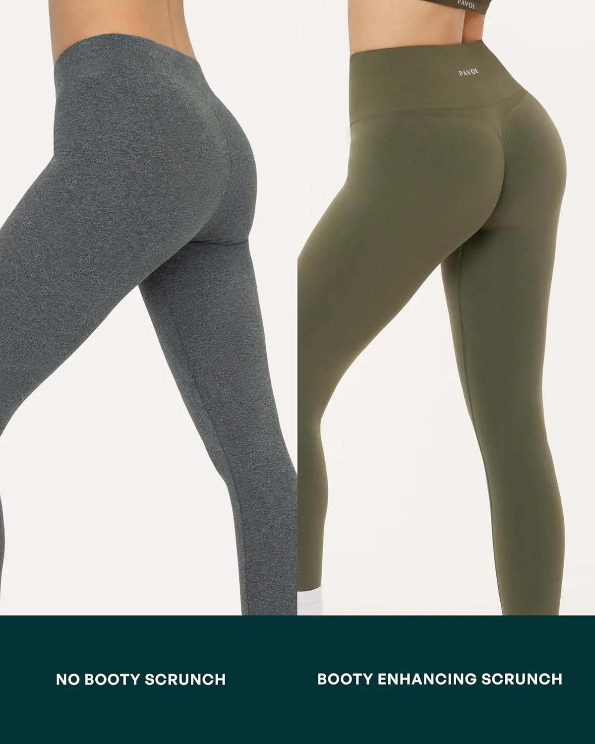 PAVOI ACTIVE Seamless Scrunch Butt Leggings | High Waisted Compression Sculpting Women Full Length Workout Pants | SculptForm