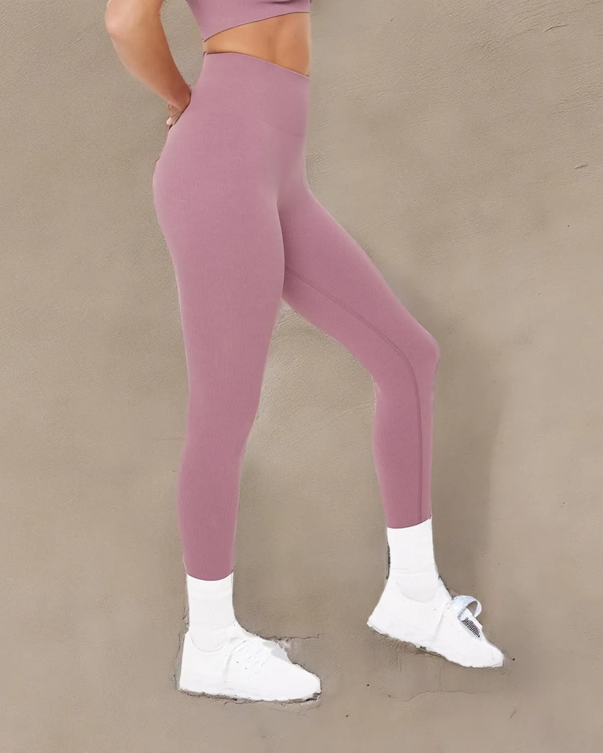 PAVOI ACTIVE Seamless Scrunch Butt Leggings | High Waisted Compression Sculpting Women Full Length Workout Pants | SculptForm