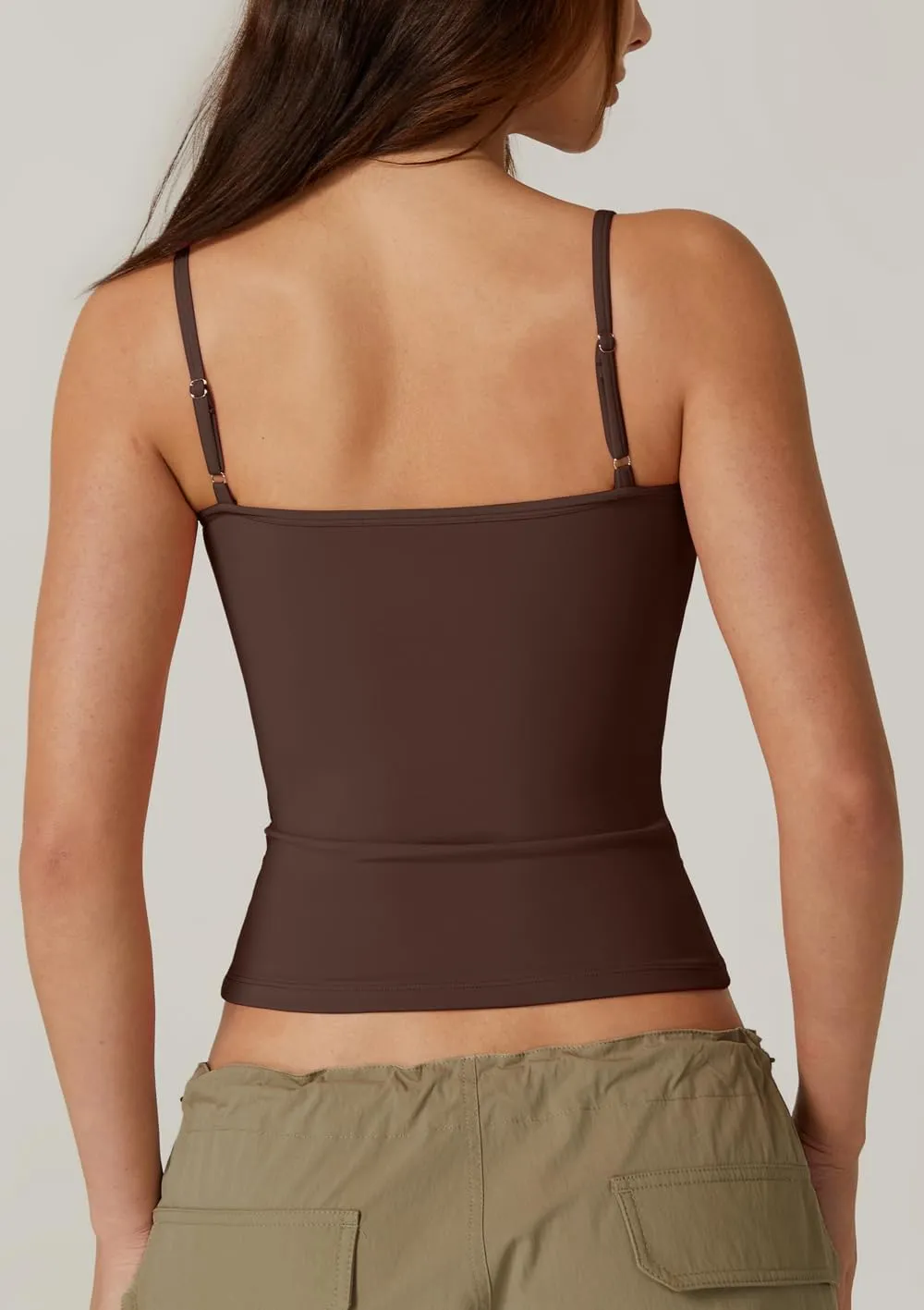 QINSEN Womens Spaghetti Strap Sweetheart Neck Sleeveless Top Slim Fit Going Out Camisole Basic Top