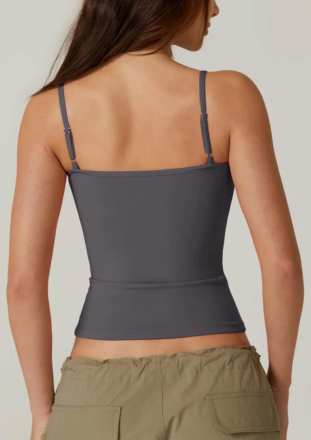 QINSEN Womens Spaghetti Strap Sweetheart Neck Sleeveless Top Slim Fit Going Out Camisole Basic Top