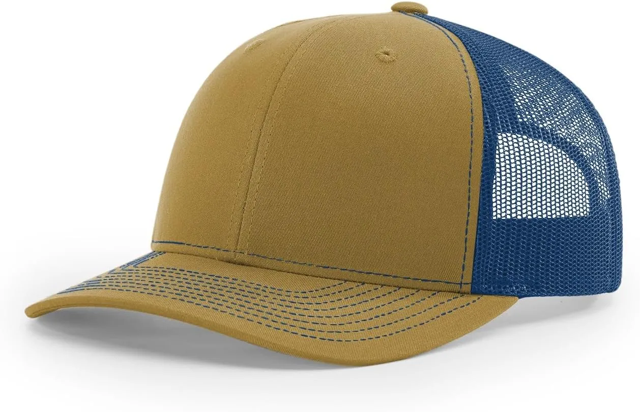 Richardson 112 Trucker Hat - Premium Blank Baseball Cap, Adjustable Snapback Hat - Structured Six Panel Richardson Blank Hats