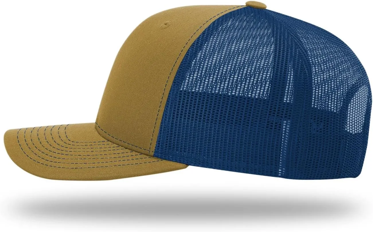 Richardson 112 Trucker Hat - Premium Blank Baseball Cap, Adjustable Snapback Hat - Structured Six Panel Richardson Blank Hats
