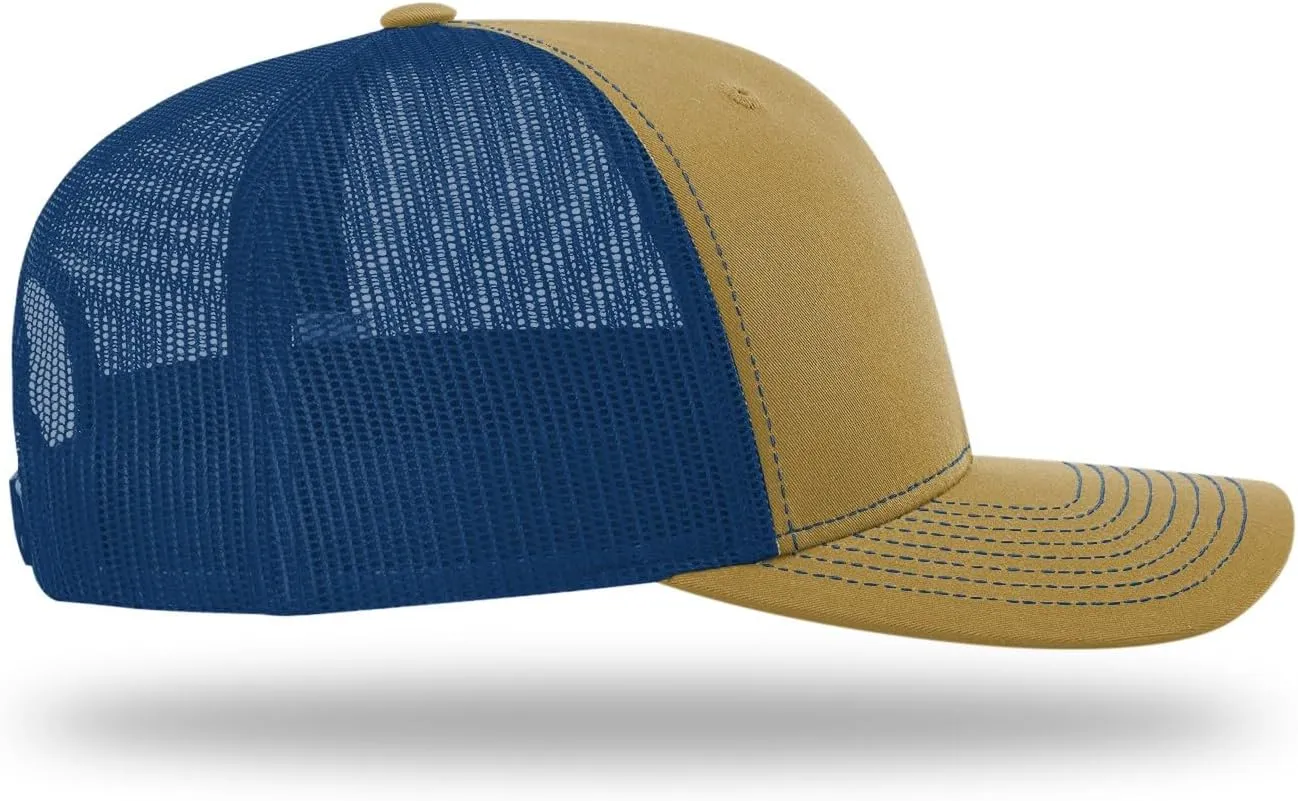 Richardson 112 Trucker Hat - Premium Blank Baseball Cap, Adjustable Snapback Hat - Structured Six Panel Richardson Blank Hats