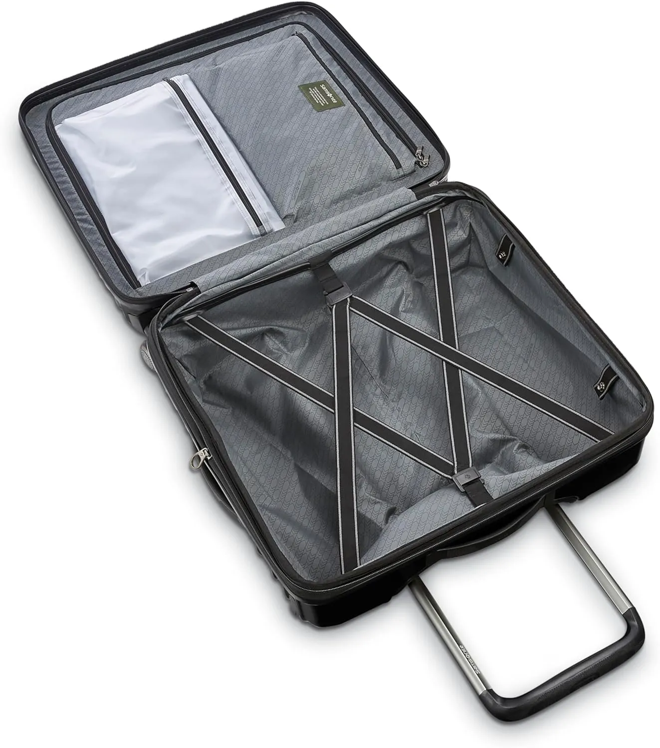 Samsonite Stryde 2 Hardside Expandable with Double Spinner Wheels, 2PC SET (22X14X9/LG), Stealth Black