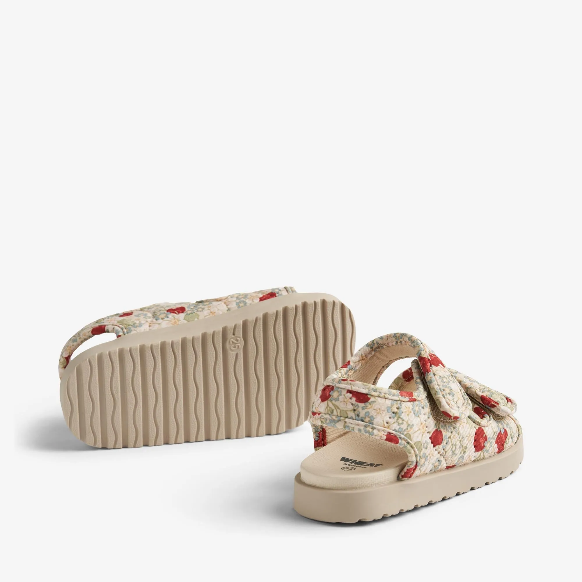 Sandal Open Toe Healy Print - rose strawberries