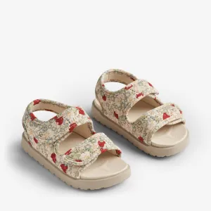 Sandal Open Toe Healy Print - rose strawberries