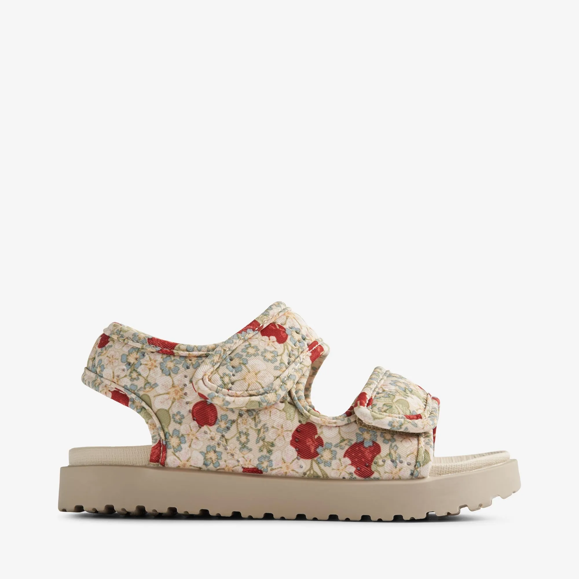 Sandal Open Toe Healy Print - rose strawberries