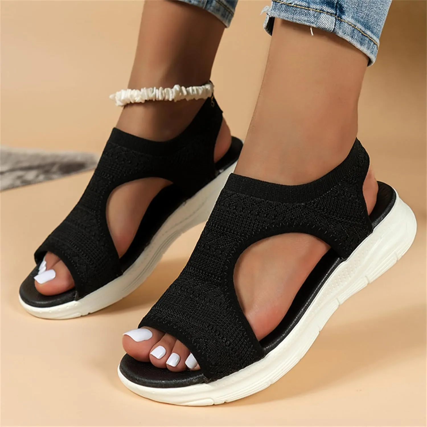 Sandals Women Comfortable Arch Support Orthopedic Sandals Walking Slippers Dressy Summer Slip On Orthotic Flip Flops