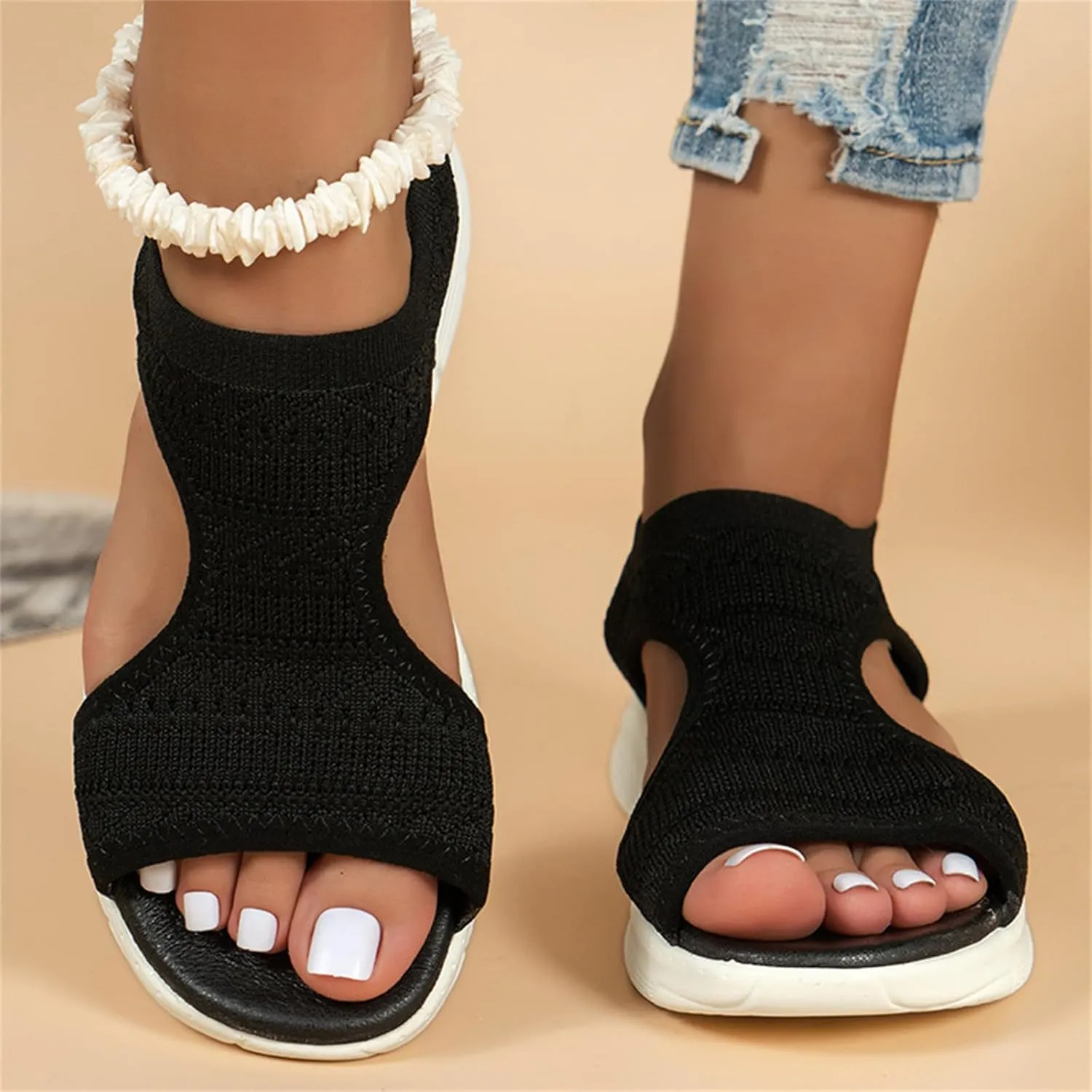 Sandals Women Comfortable Arch Support Orthopedic Sandals Walking Slippers Dressy Summer Slip On Orthotic Flip Flops
