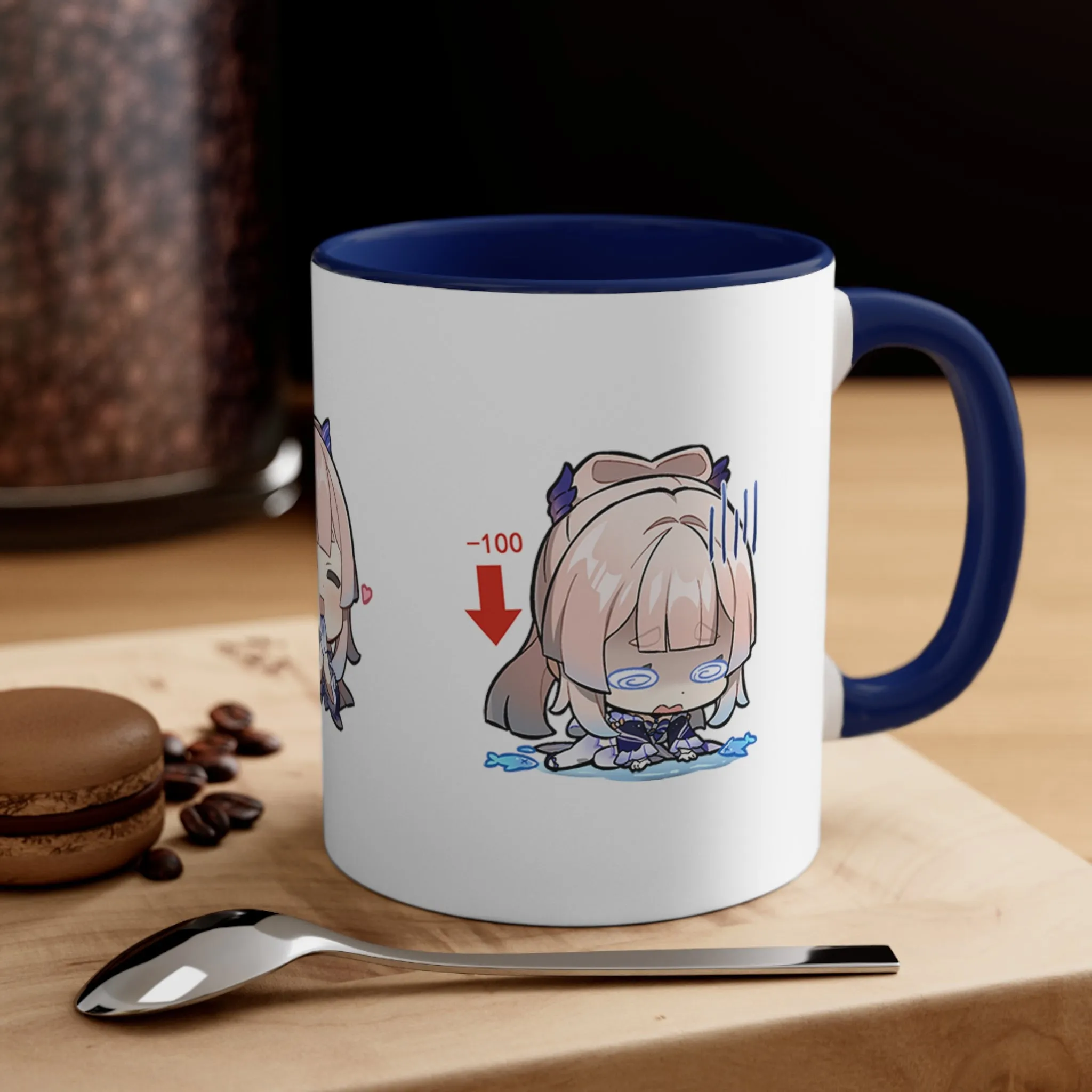 Sangonomiya Genshin Impact Kokomi Accent Coffee Mug, 11oz Cups Mugs Cup Gift For Gamer Gifts Game Anime Fanart Fan Birthday Valentine's Christmas