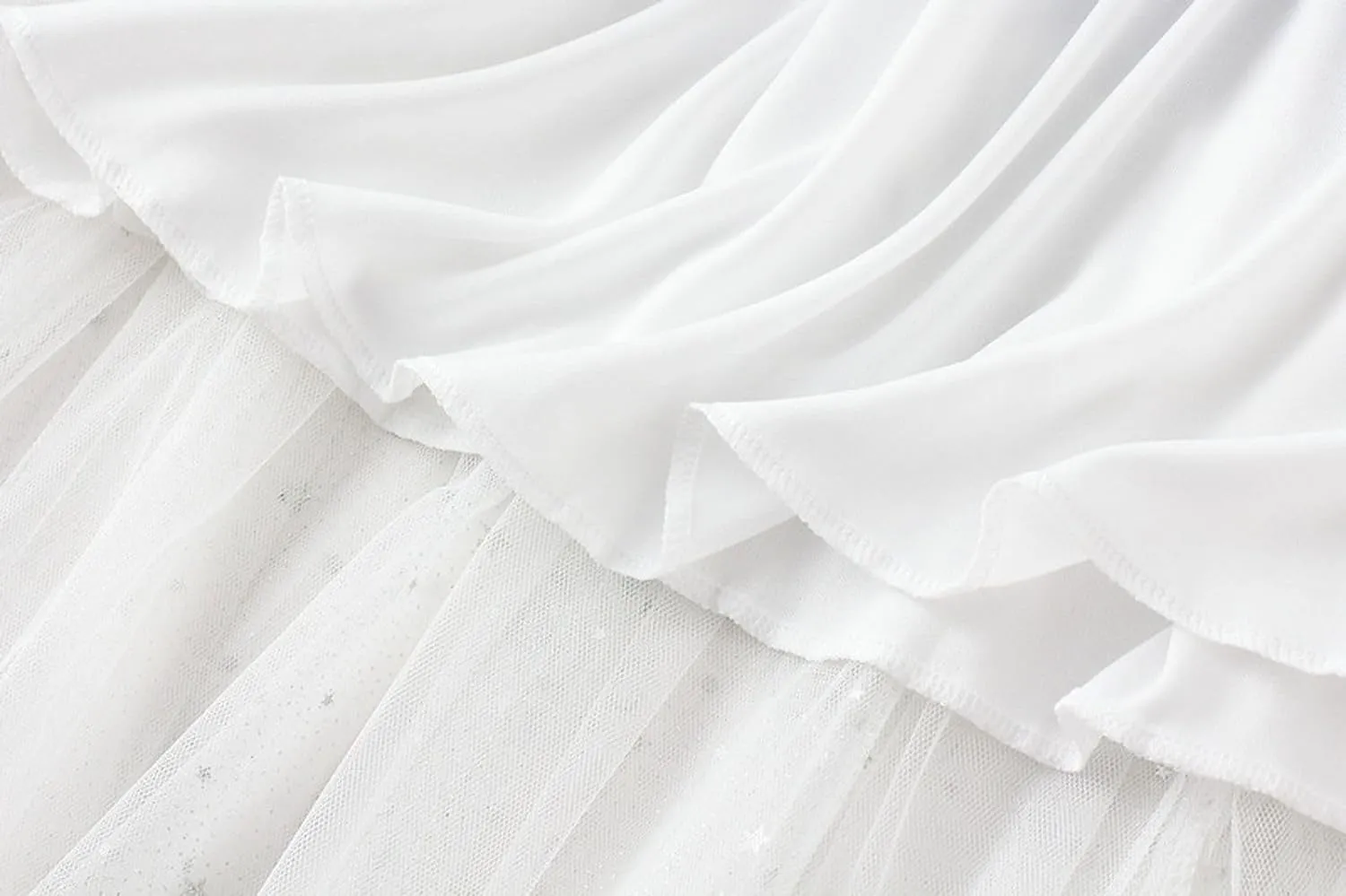 Sequins Tulle Skirts for Women Sparkly Layered A-Line Skirt Elastic High Waist Skirts Fashion Gradient Glitter Skirt