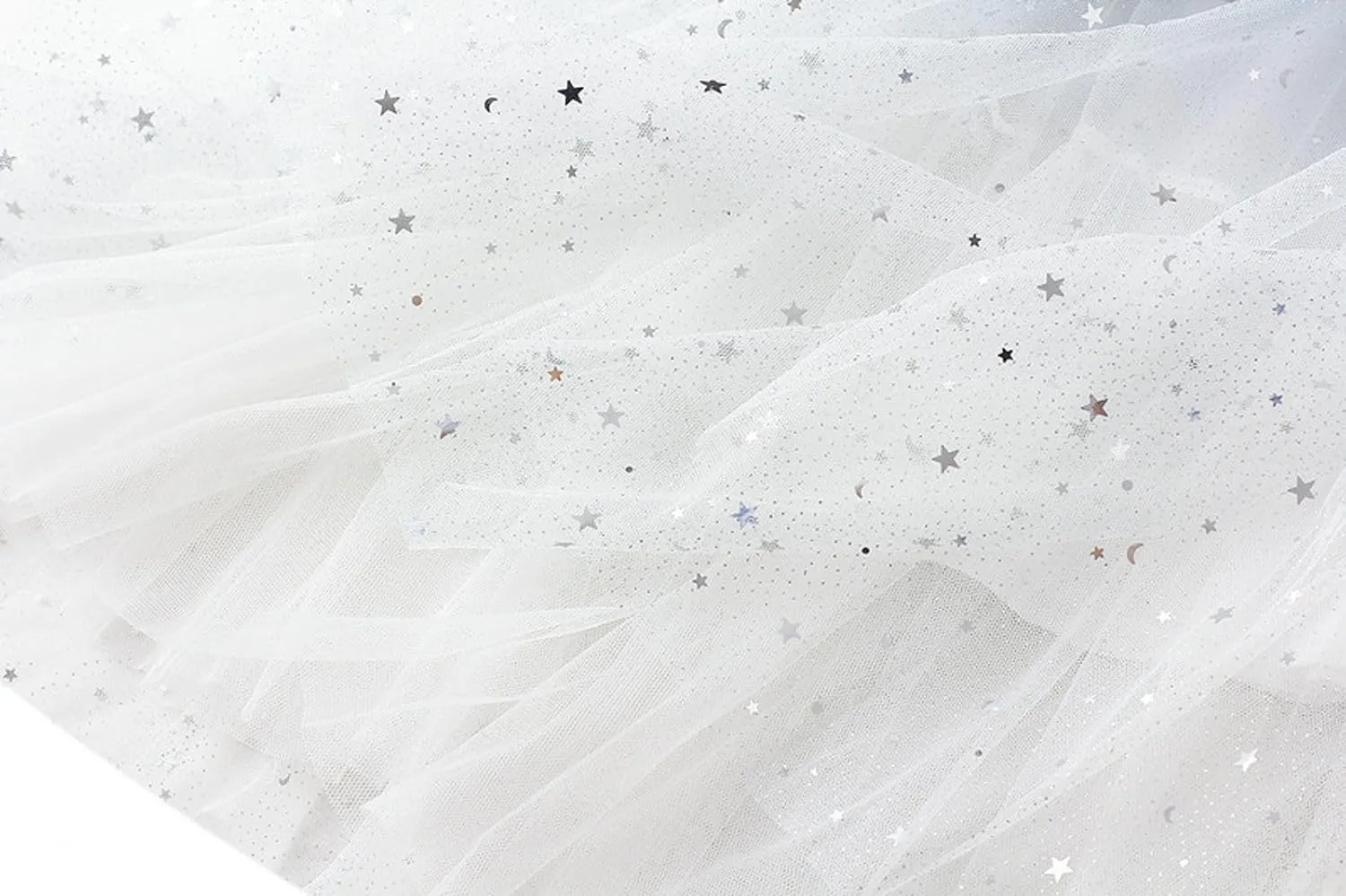 Sequins Tulle Skirts for Women Sparkly Layered A-Line Skirt Elastic High Waist Skirts Fashion Gradient Glitter Skirt