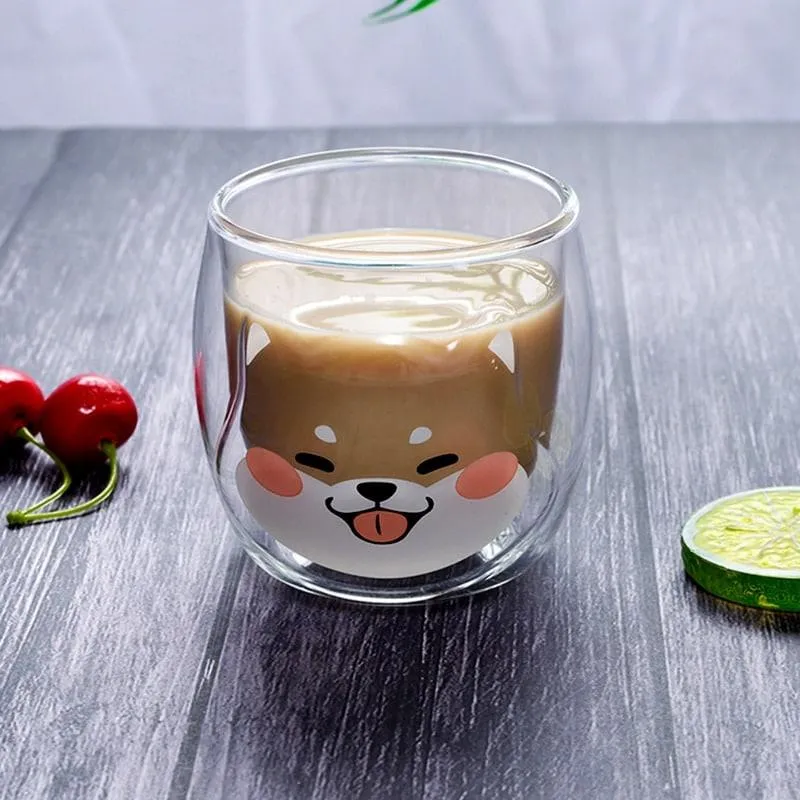Shiba Inu Glass Cup