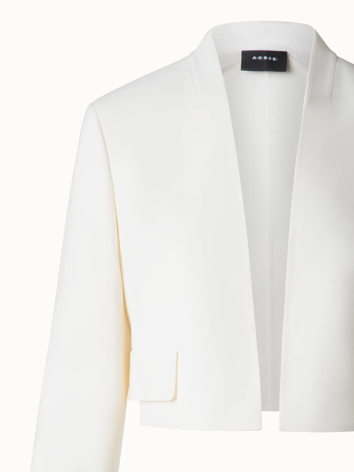 Short Wool Double-Face Cardigan Jacket